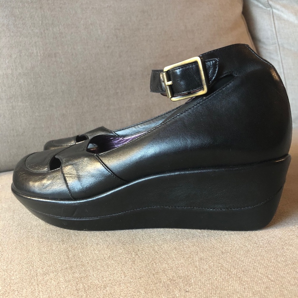 Robert Clergerie Espace Black Platform Wedges